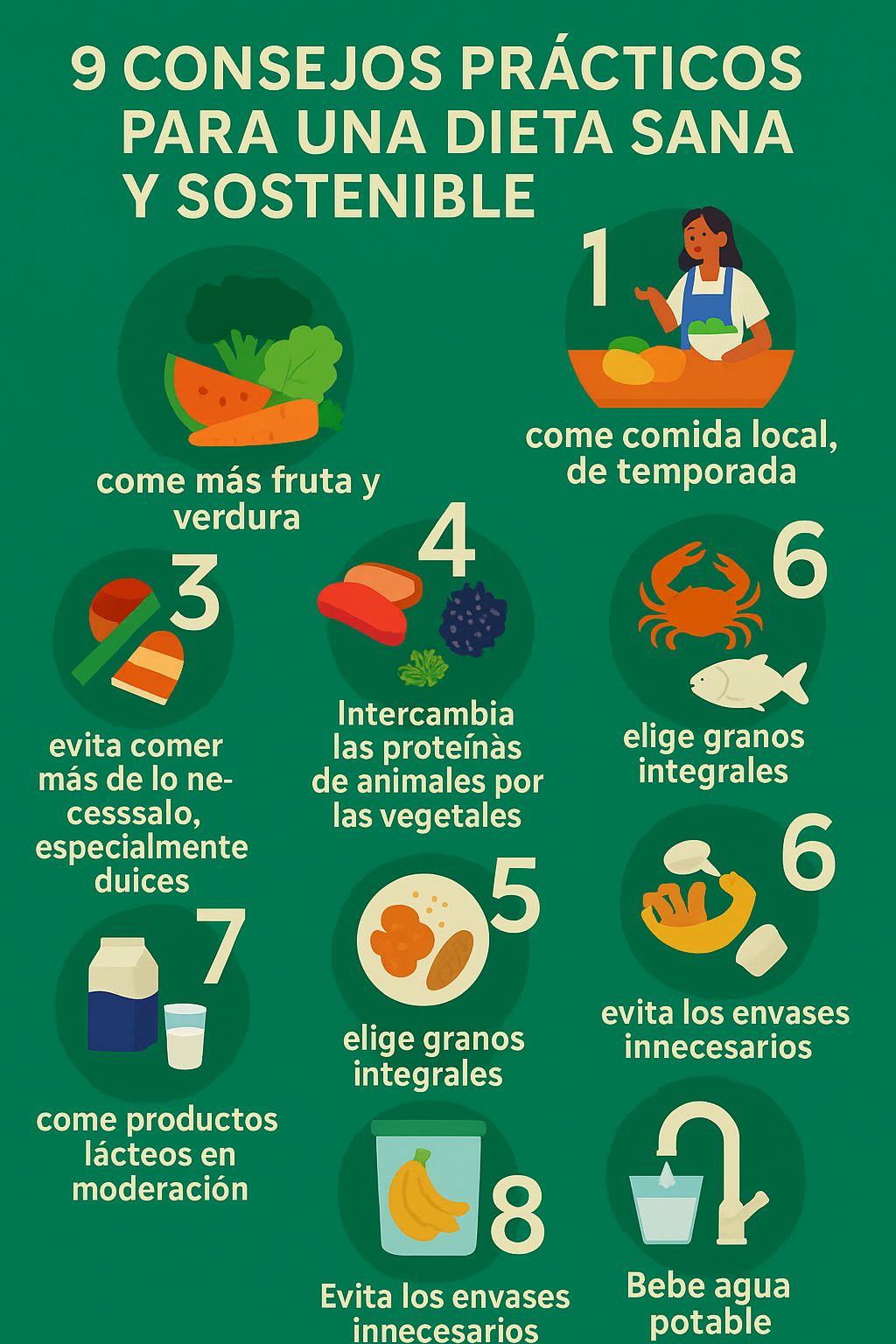 consejos para una dieta sostenible