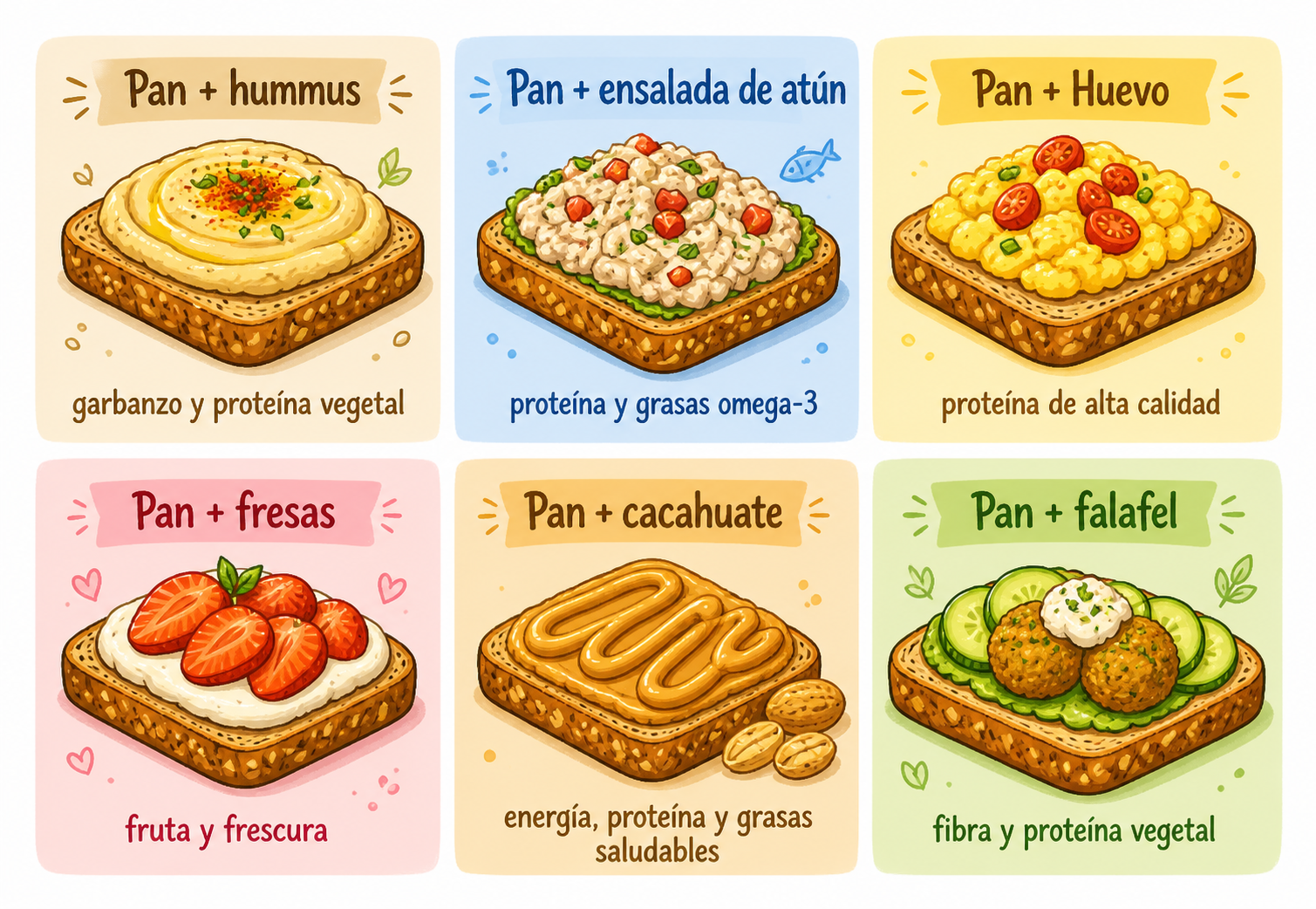 Combinaciones saludables con pan
